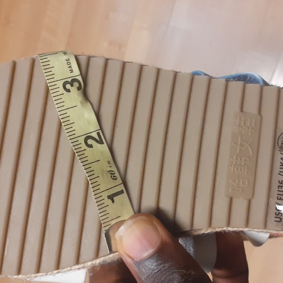 White Vegan Leather Platform Espadrille Gladiator Sandal 8us* - Picture 11 of 12